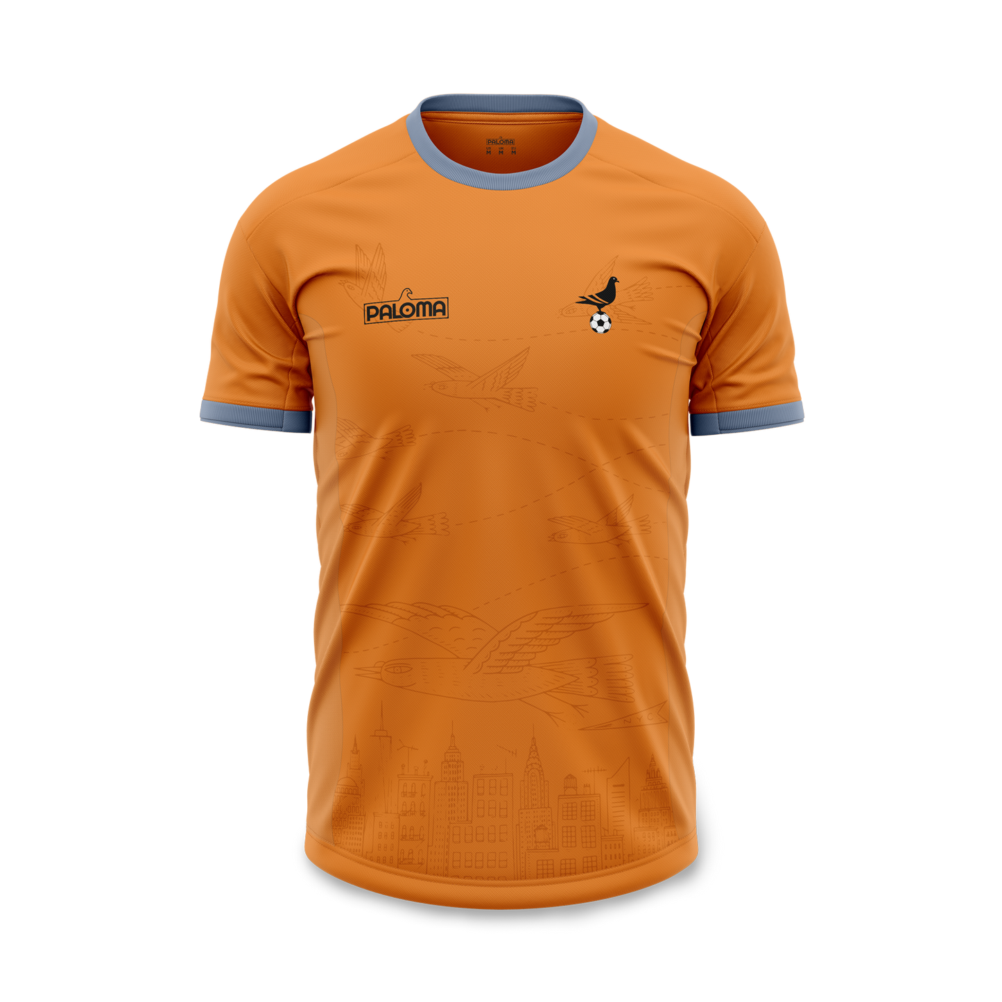 NYC Footy x Paloma Jersey - Orange (Gray Trim)