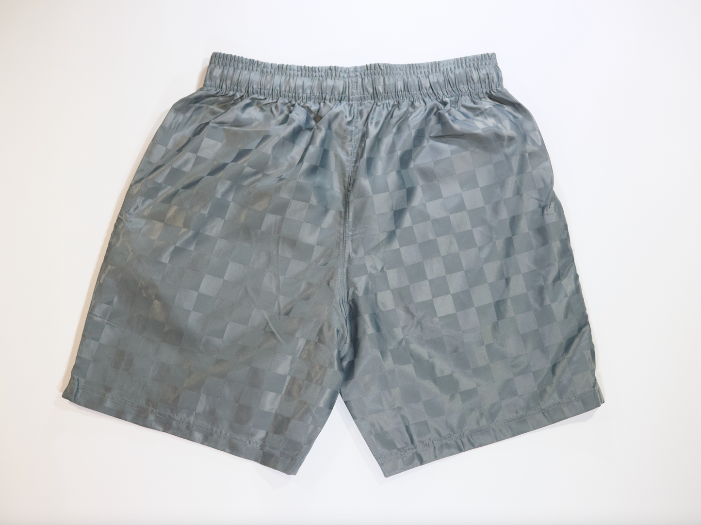 Umbro x NYC Footy Mens Sage Checkerboard Shorts embroidered Pigeon