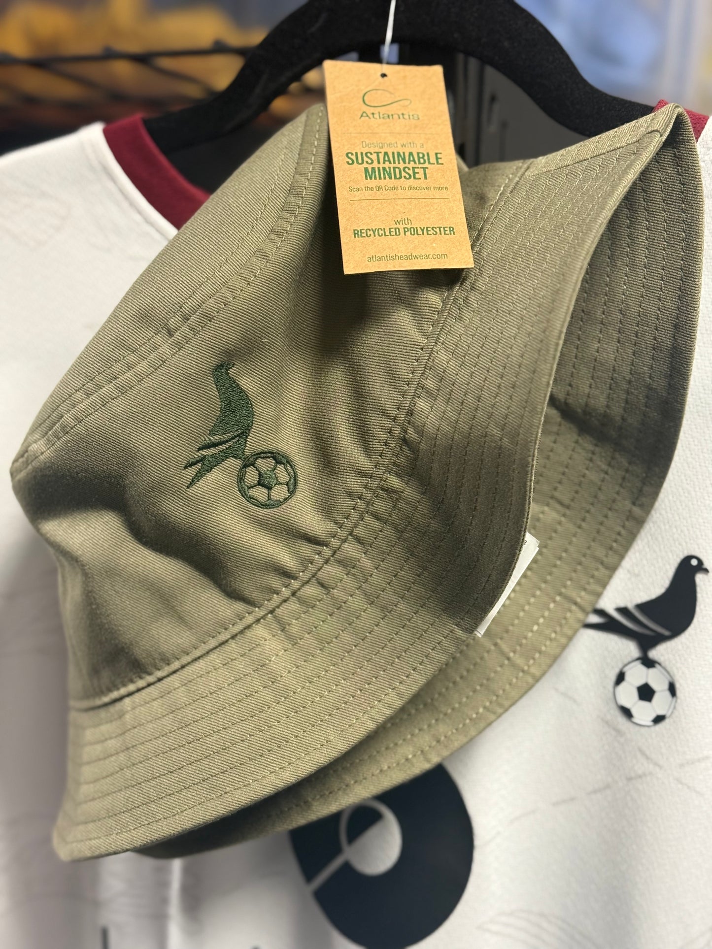 Footy Bucket Hat w/ Embroidered Pigeon