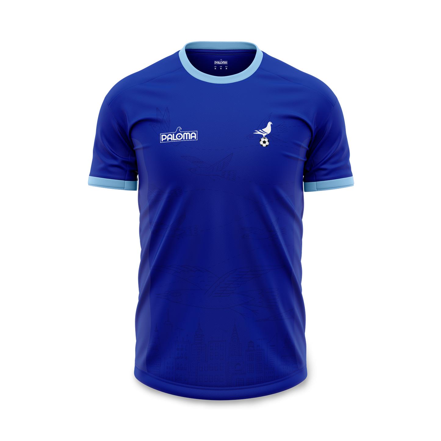 NYC Footy x Paloma Jersey - Royal Blue (Sky Blue Trim)