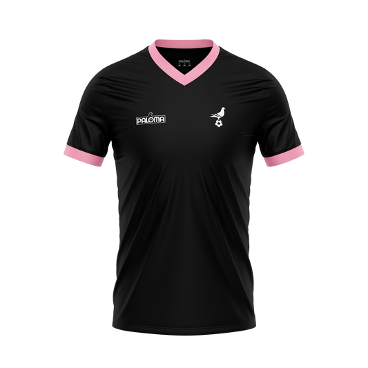 Footy x Paloma Jersey -  Black (Pink Trim)