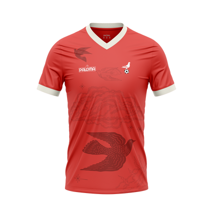 Footy x Paloma Jersey -  Light Red (White Trim)