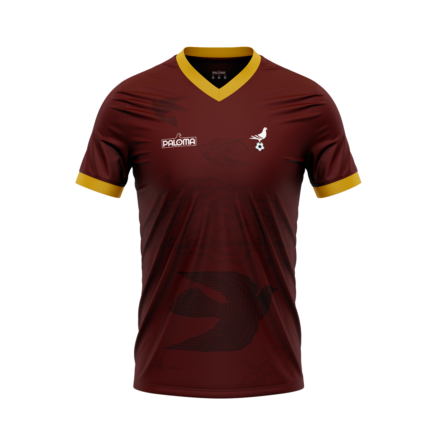 Footy x Paloma Jersey -  Maroon (Gold Trim)