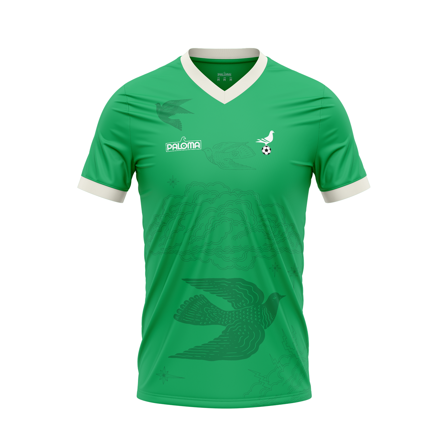 Footy x Paloma Jersey -  Lime Green (White Trim)