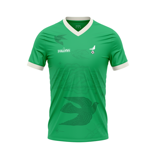 Footy x Paloma Jersey -  Lime Green (White Trim)