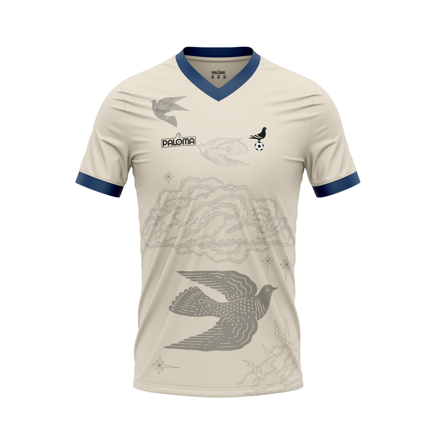 Footy x Paloma Jersey -  Off White (Blue Trim)