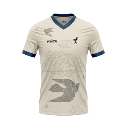 Footy x Paloma Jersey -  Off White (Blue Trim)