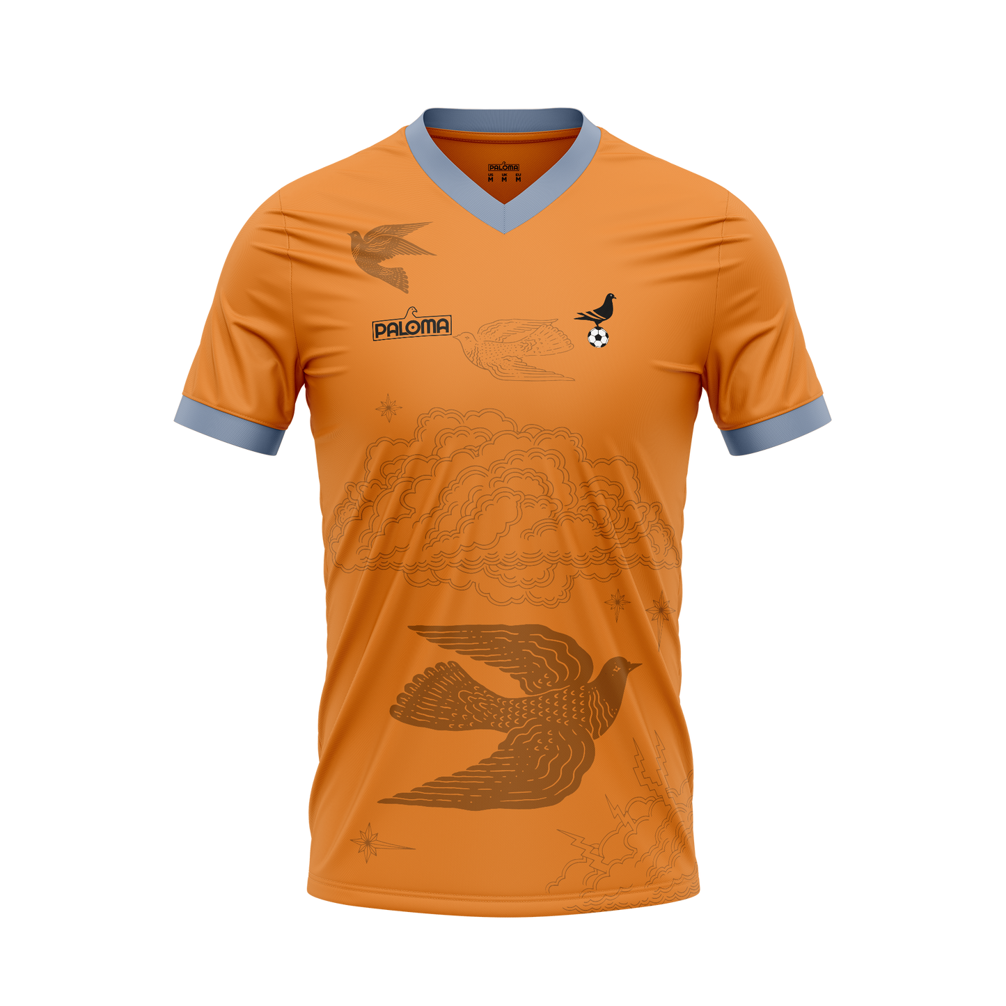 Footy x Paloma Jersey -  Orange (Gray Trim)