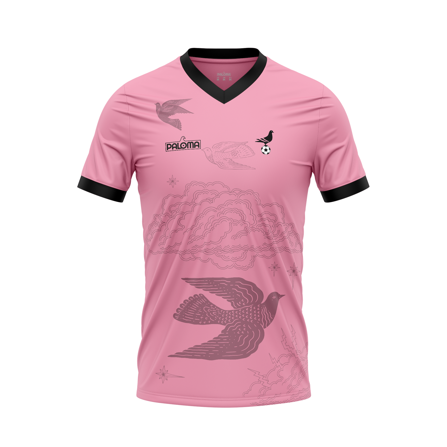 Footy x Paloma Jersey -  Pink (Black Trim)