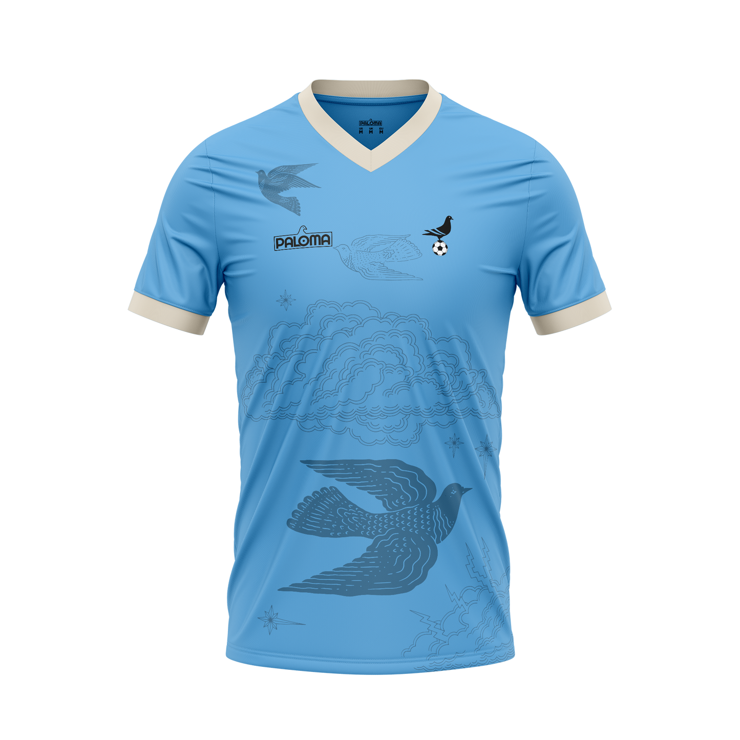 Footy x Paloma Jersey - Sky Blue (White Trim)
