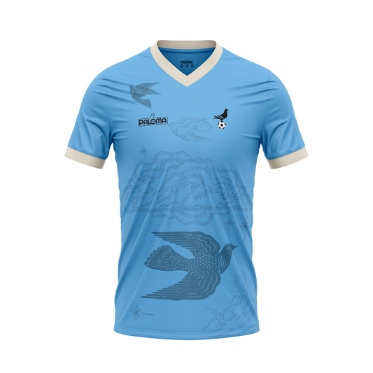 Footy x Paloma Jersey - Sky Blue (White Trim)