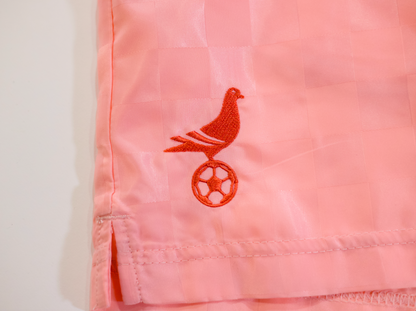 Umbro x NYC Footy Women's Pink Checkerboard Shorts Embroidered Pigeon