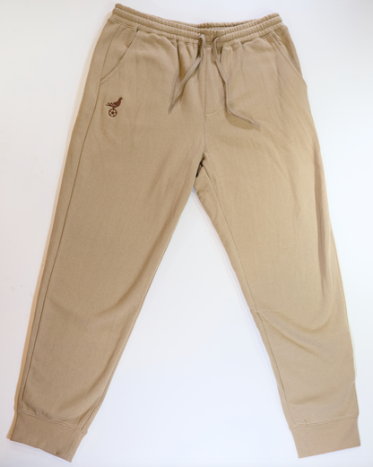 NYC Footy Light Brown Sweatpants w/ Dark Brown Embroidered Logo